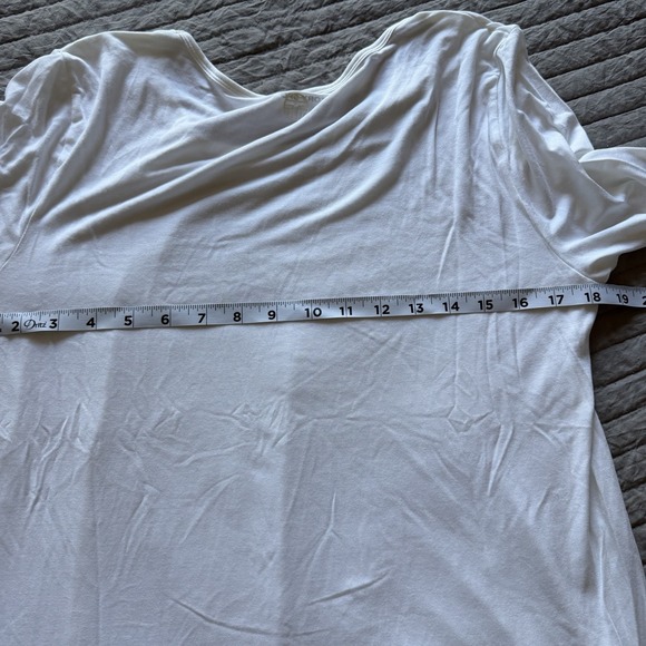 Tory Burch Sport T-Shirt Womens LG White Hi/Lo Modal Long Sleeve Stretch Layer - Picture 8 of 10